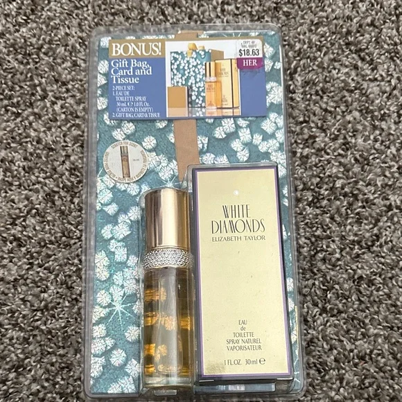 Elizabeth Taylor White Diamonds Eau de Toilette Set 1 fl oz - Picture 1 of 7